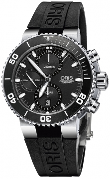 Buy this new Oris Aquis Chronograph 46mm 01 774 7655 4154-07 4 26 34EB mens watch for the discount price of £2,091.00. UK Retailer.